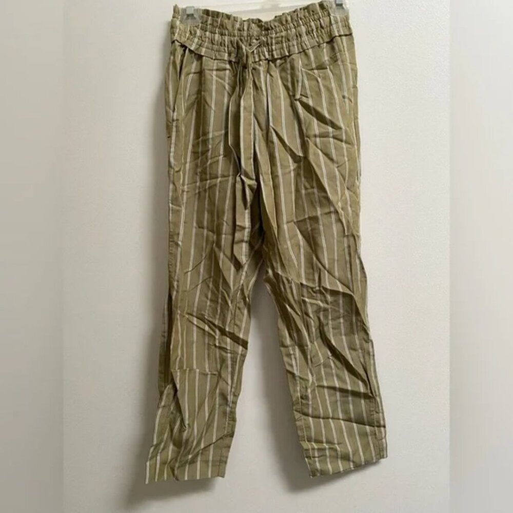 Zara Striped Belted Trousers XS